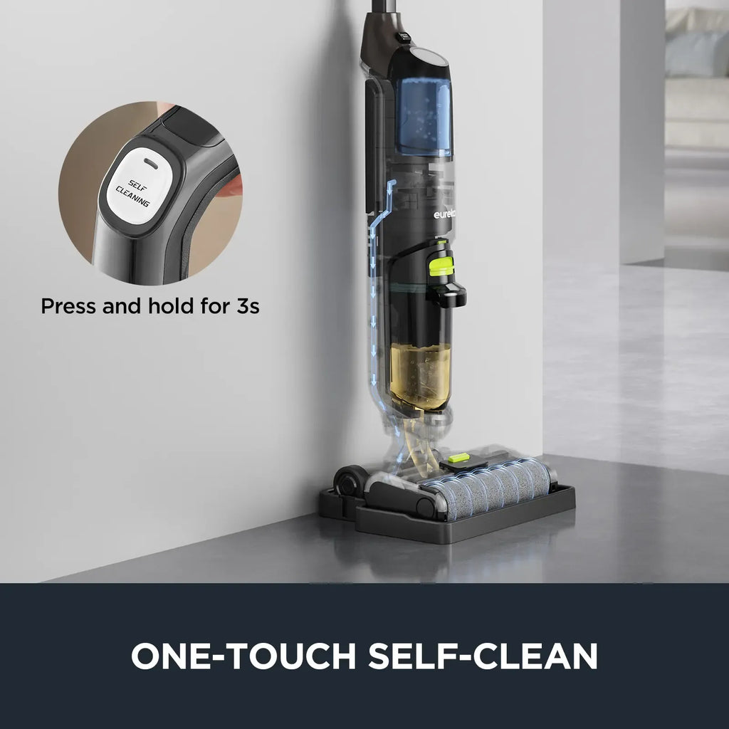 Eureka NEW400 Cordless Wet-Dry Hard Floor Cleaner - 2-in-1 Cordless Vacuum Mop, Self-Propelled, Self-Cleaning, Multi-Surface, Sticky Mess Cleaning, Durable Household Vacuum & Floor Care Appliance, DealsForYouDays