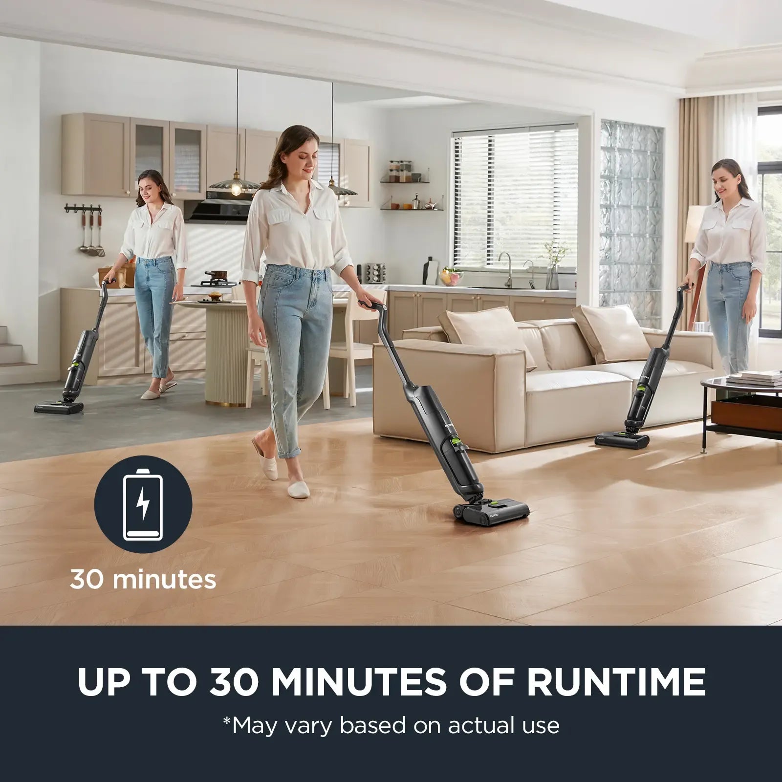 Eureka NEW400 Cordless Wet-Dry Hard Floor Cleaner - 2-in-1 Cordless Vacuum Mop, Self-Propelled, Self-Cleaning, Multi-Surface, Sticky Mess Cleaning, Durable Household Vacuum & Floor Care Appliance, DealsForYouDays