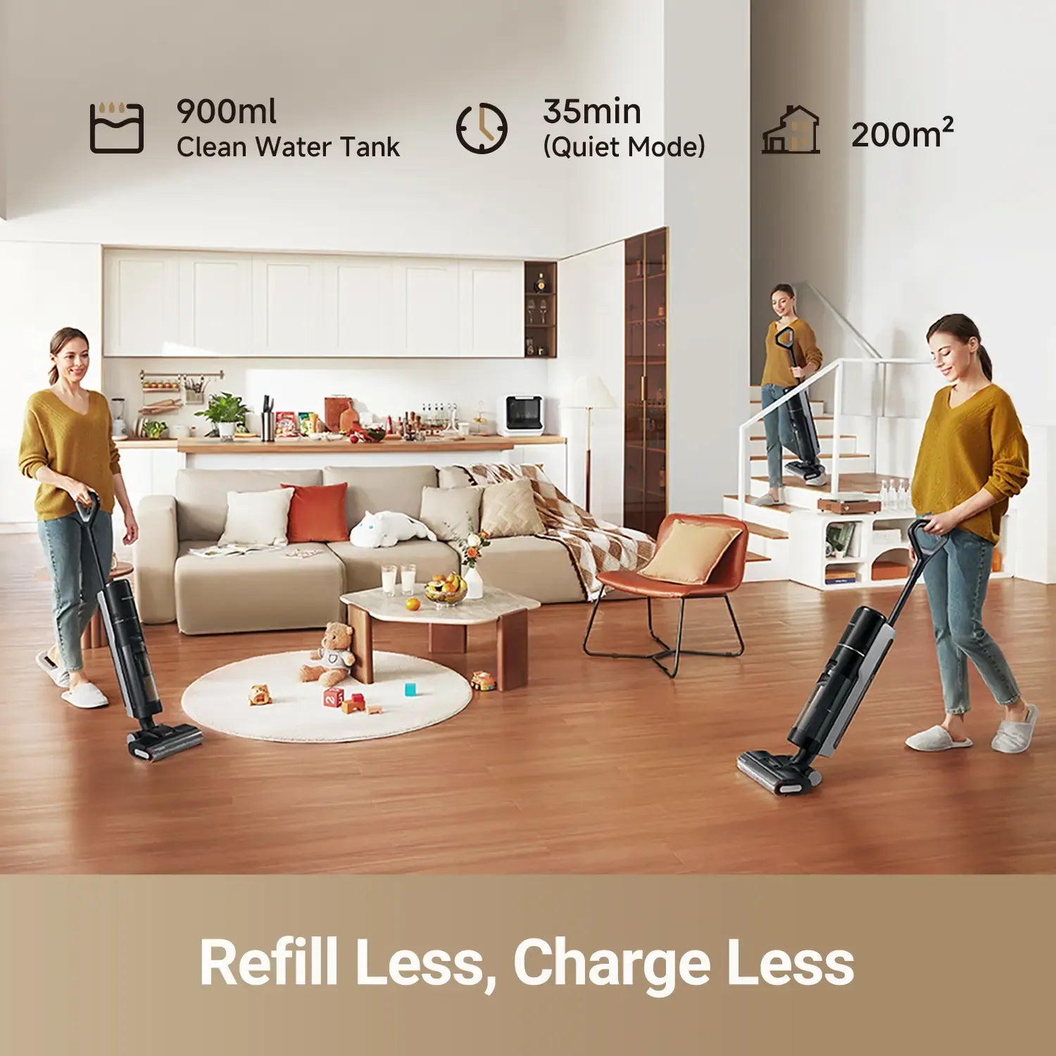 【Super Brand Day】DREAME G10 Pro SE Vacuum Mop, Wet Dry Vacuum Cleaner, Cordless Vacuum Mop All in One for Hard Floors