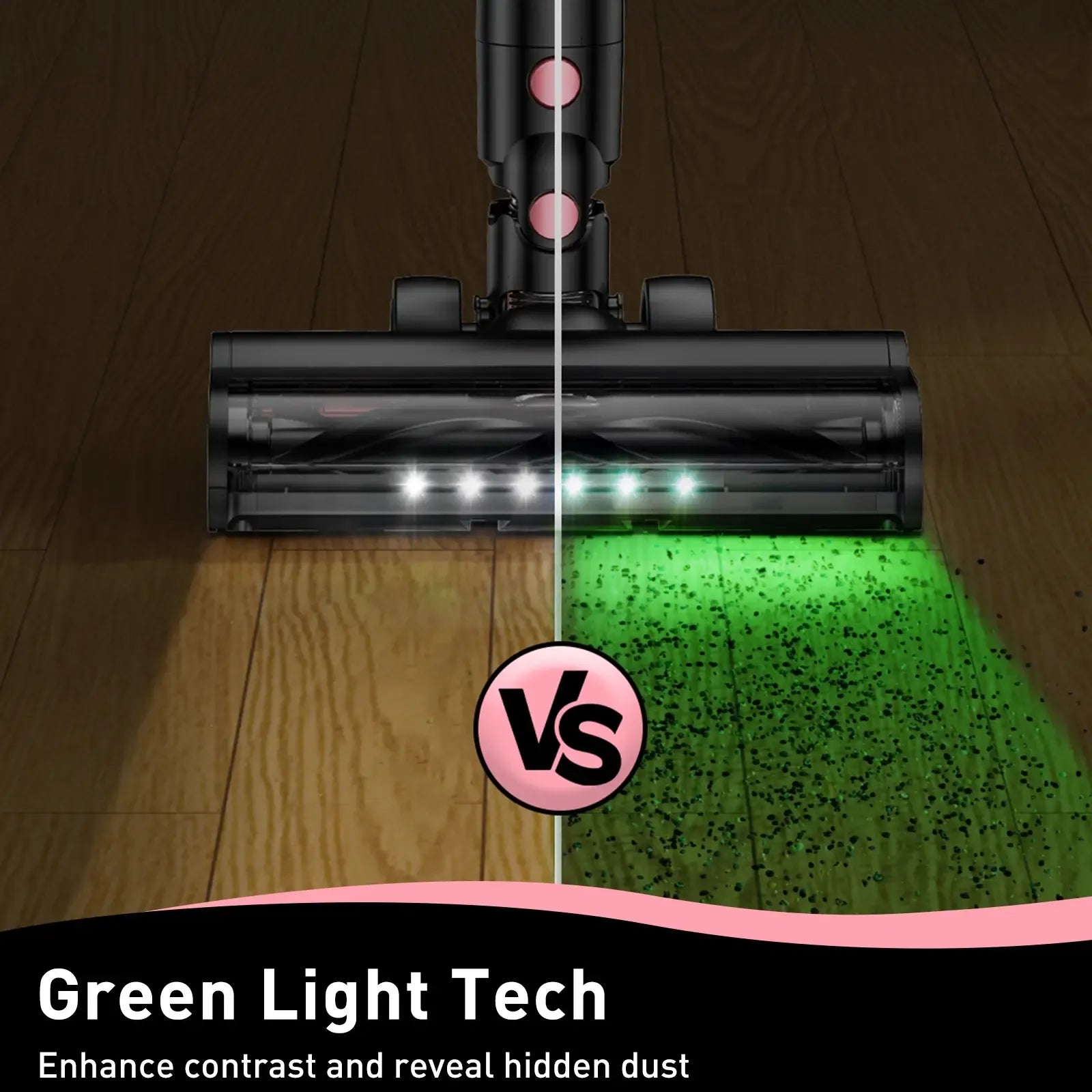 Cordless Vacuum Cleaner, 8-in-1 Design with LED Display and Light, Anti-Tangle Wireless Vacuum for Pet Hair, Carpets and Floors #GLOBAL PICKS