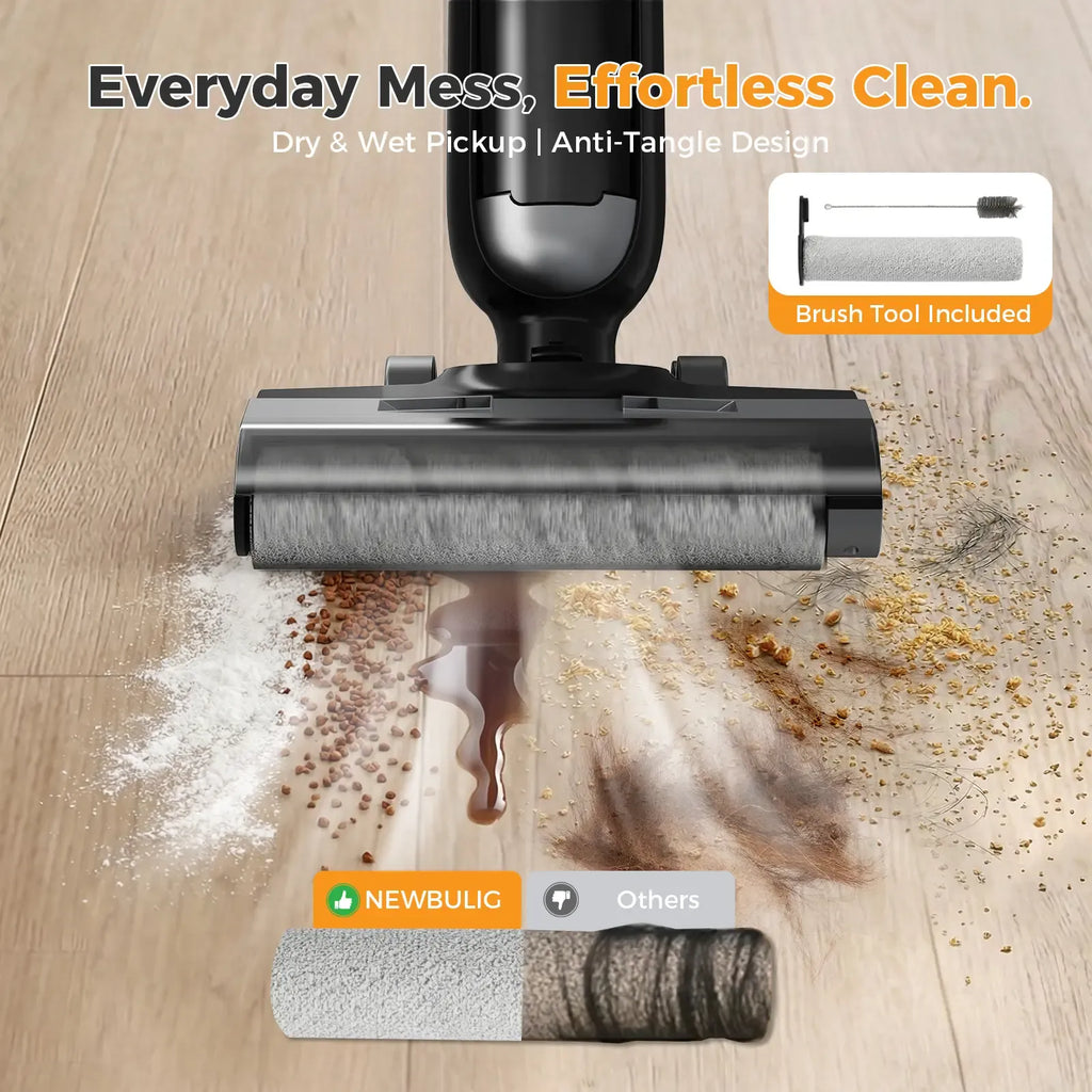 【Deals for You Days】Cordless Wet Dry Vacuum Floor Cleaner, Power Modes for Hardwood & Carpet, Smart Self-Cleaning & Dual Tank System