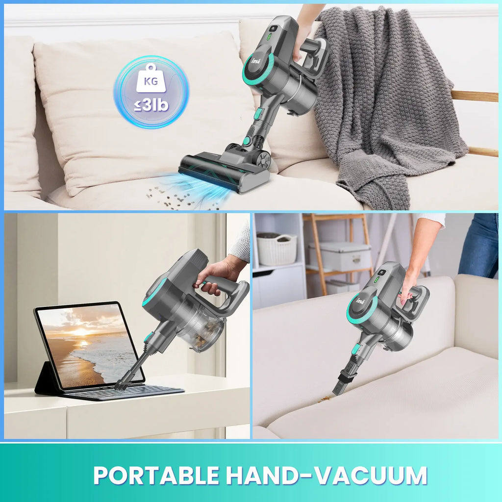 [DealsForYouDays] Devoac N3P Cordless Vacuum Cleaner, 20kPa Suction, 40-Min Runtime, 8-in-1 Stick SummerWins with LED Headlight, Rechargeable Vacuum for Floors, Carpets, Tiles, Pet Hair & Car