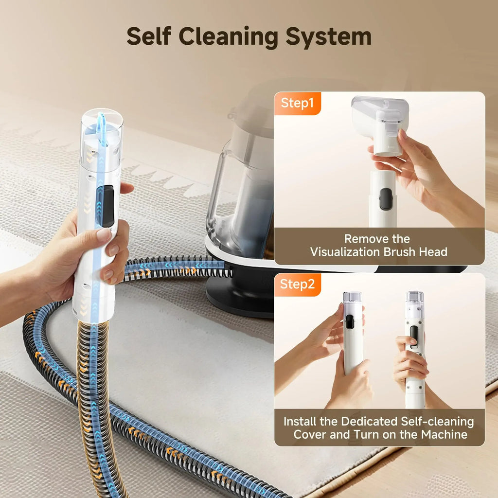 UWANT Portable Carpet Cleaner Machine ZY, Deep Cleaning & Water Extraction Upholstery Cleaner for Home & Car, Lightweight Handheld Vacuum;summervibes