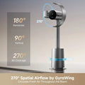 【Super Brand Day】DREAME MF10 Bladeless Tower Fan for Bedroom, Smart Standing Fan with 270° Spatial Airflow for Whole-Room Circulation, 59ft/s High Velocity, 10 Speeds 3 Modes, Temperature-Adaptive Airflow, MF10-Beige