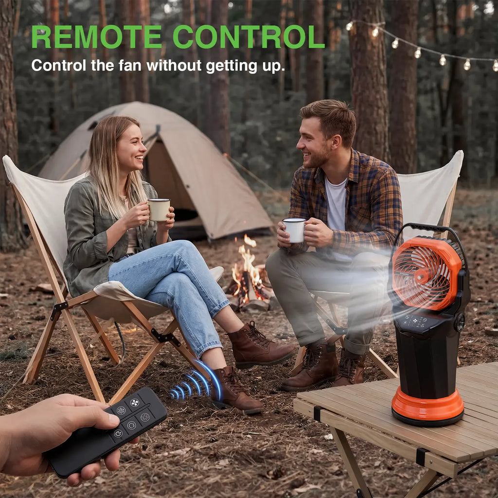 TaskStar Portable Camping Misting Fan, Rechargeable Battery Powered Outdoor Cooling Fan with 2L Water Tank, RGB Lights, 4 Speed & Spray Modes, for Patio, Camping, Beach, Garage & Workshop,#mistingfan #portablefan #DealsForYouDays