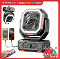 [SummerWins]OGERY 2026 Upgraded Camping Fan, 30000mAh Rechargeable Fan with LED Lights & 270° Pivot, Remote Control Shaking Head Desk Fan for Tent Travel Home Multifunction Outdoor Activities summerwins