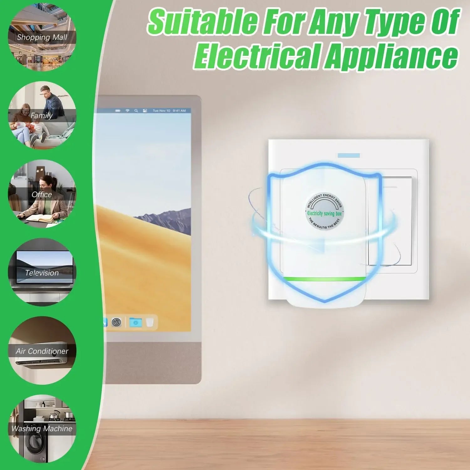 Compact Voltage Stabilizer Adapter for Household & Office – Overcurrent Protection Power Plug