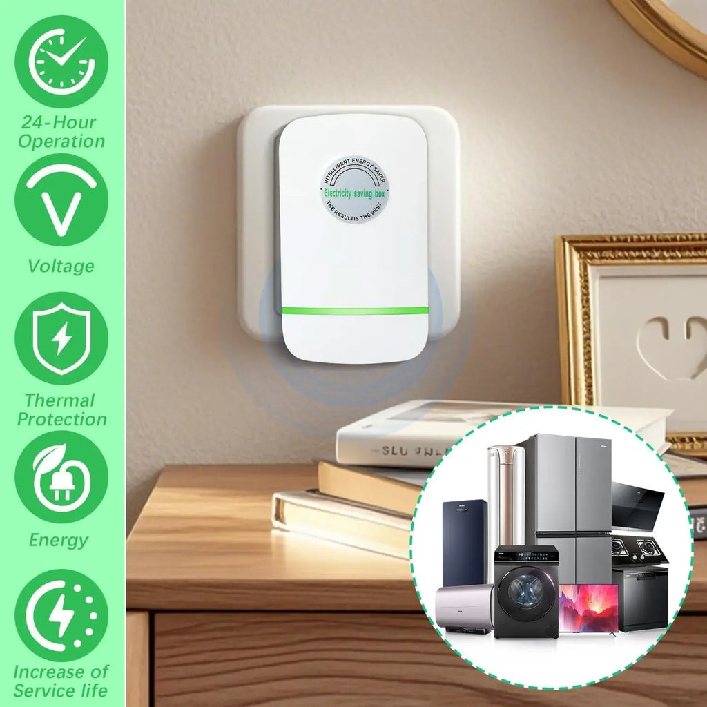 Compact Voltage Stabilizer Adapter for Household & Office – Overcurrent Protection Power Plug