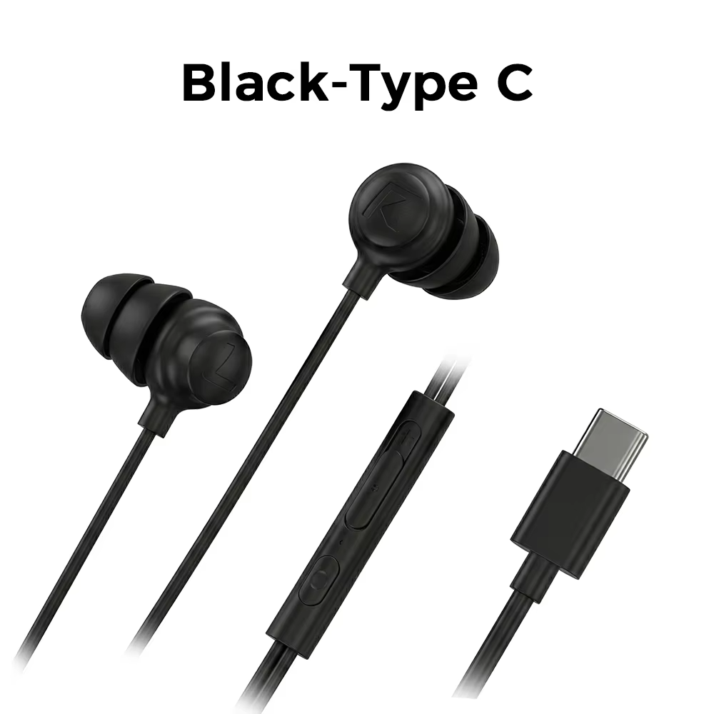 USB Type C Silicone Sleep Wired Earphones In Ear Headphones With Mic In-line Control For iPhone Samsung Noise Reduction Earbuds