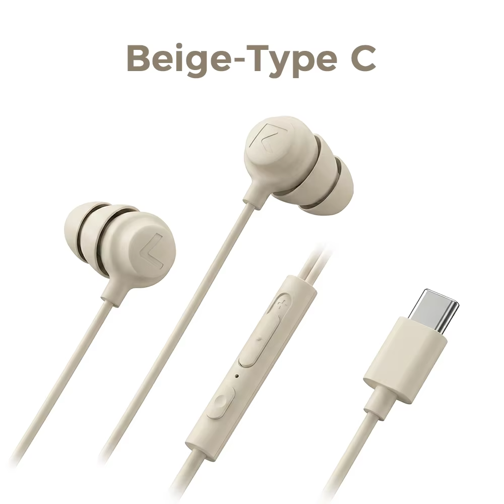 USB Type C Silicone Sleep Wired Earphones In Ear Headphones With Mic In-line Control For iPhone Samsung Noise Reduction Earbuds