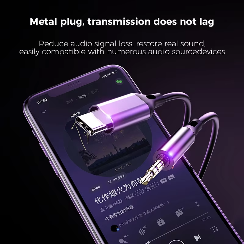 For Samsung Type C Wired Earphones HiFi Bass Surround Sound 3.5mm In-ear Headphones For iPhone 16 Galaxy Ultra S25 S24 Headsets