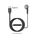3.5mm/Type-c Wired Earbuds In Ear Headphone Single Side Mono Earphone with Microphone Volume Control One Side Earplugs for Phone