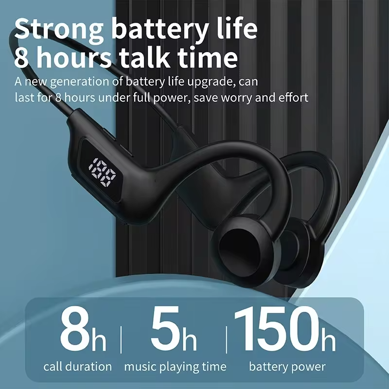 Wireless Bone Conduction Headphones Bluetooth Earphone Sport Swimming Bluetooth Compatible Headphone Hand-free With Mic 2026 NEW