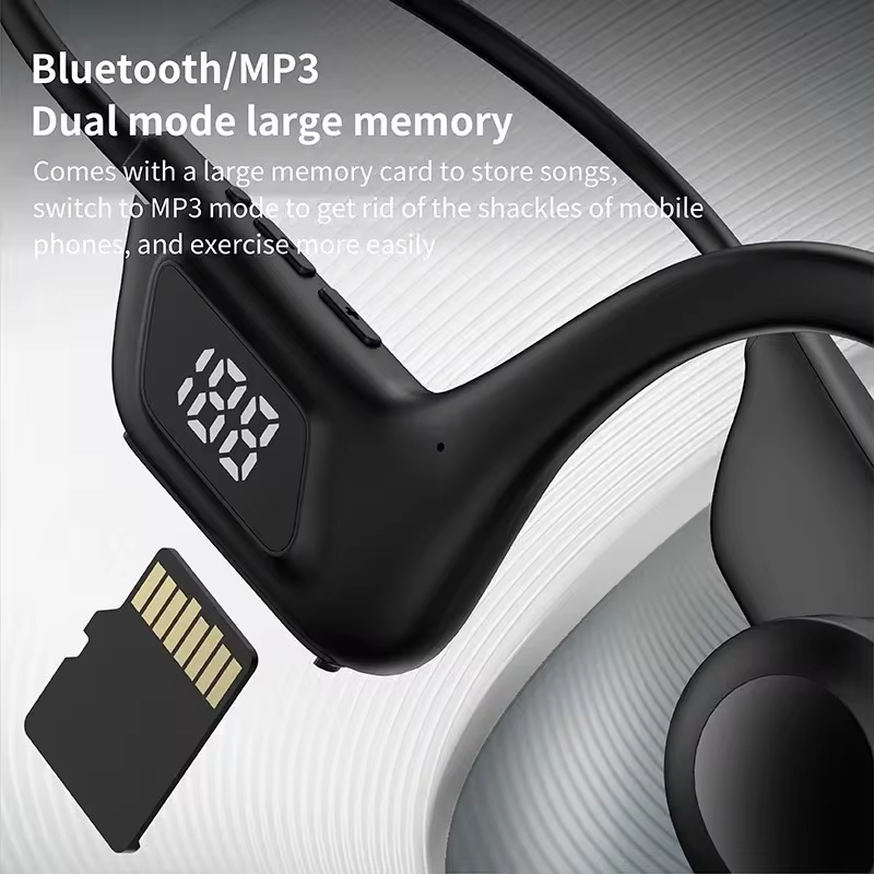 Wireless Bone Conduction Headphones Bluetooth Earphone Sport Swimming Bluetooth Compatible Headphone Hand-free With Mic 2026 NEW